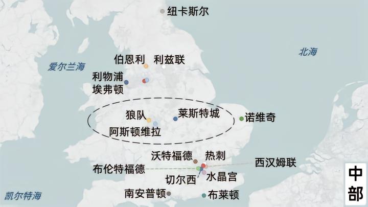 英超伦敦周边地区足球俱乐部地理分析_沃特福德足球俱乐部_英超沃特福德水晶宫切尔西阿森纳西汉姆联球队分布