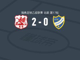 卡尔堡斯2-0斯托克松德，M. Gassama破门，Noah Tesfai Negash锁定胜局