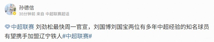 父子仨打包加盟？孙德信：刘国博、刘国宝可能和刘劲松一起去铁人