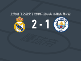 皇家马德里U17女足2-1逆转曼彻斯特城U17女足，玛丽亚-冈萨雷斯破门，阿里亚德娜-冈萨雷斯建功