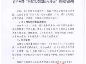 输球后殴打队友！官方：楚超潜江队队长停赛一场，罚款2000元