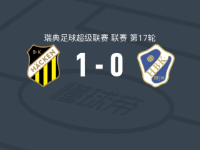 赫根1-0哈尔姆斯塔德，林德贝里一击制胜
