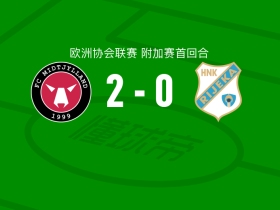 中日德兰2-0里耶卡，曹圭成破门，索菲斯-约翰内森锁定胜局