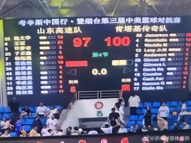 王证26分，山东高速热身赛97-100憾负考辛斯领衔的肯塔基队