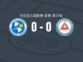 索尔美洲0-0雷西斯滕西亚，两队各拿一分