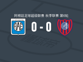 里奥夸尔托学生0-0圣洛伦索，两队破门乏术
