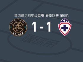 拉巴斯竞技1-1希达尔戈蓝十字