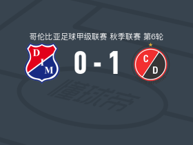 库库塔体育1-0麦德林独立，海梅-佩拉尔塔制胜球