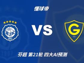 四大AI预测赫尔辛基vs格尼斯坦：各家均认为主队至少赢2球
