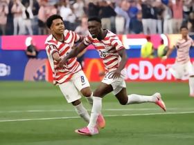 半场：美国3-0巴拉圭，巴洛贡双响，普利希奇助攻，麦肯尼造乌龙