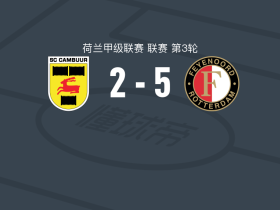 费耶诺德5-2大胜坎布尔，泽奇埃尔双响，上田绮世点射破门