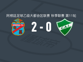 萨兰迪阿森纳2-0意杜萨高，凯斯特勒建功，Matías Lucero锁定胜局