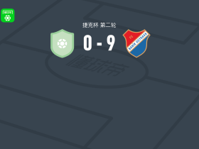 俄斯特拉发矿工9-0狂胜般奴斯巴达，什克尔孔打入7球，尤雷奇卡点射
