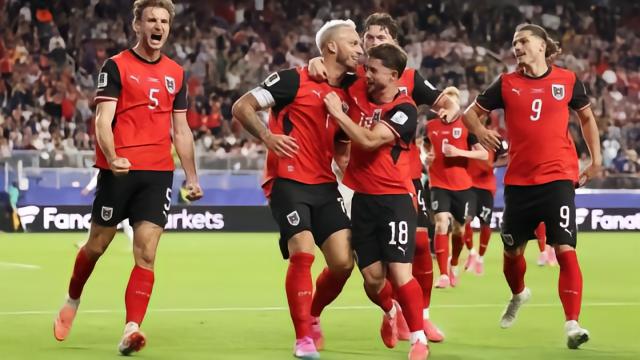 奥地利3-1约旦，施密德远射破门，阿瑙造乌龙+造点