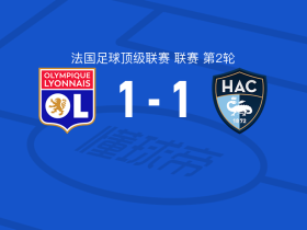 里昂1-1勒阿弗尔,萨马塔破门,奥蓬达救主