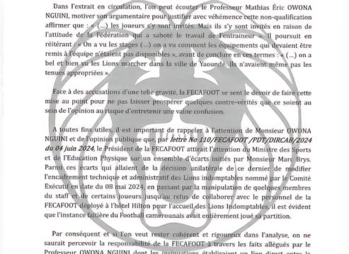 喀麦隆足协：已做了一切能做的，国家队没进世界杯非我方责任
