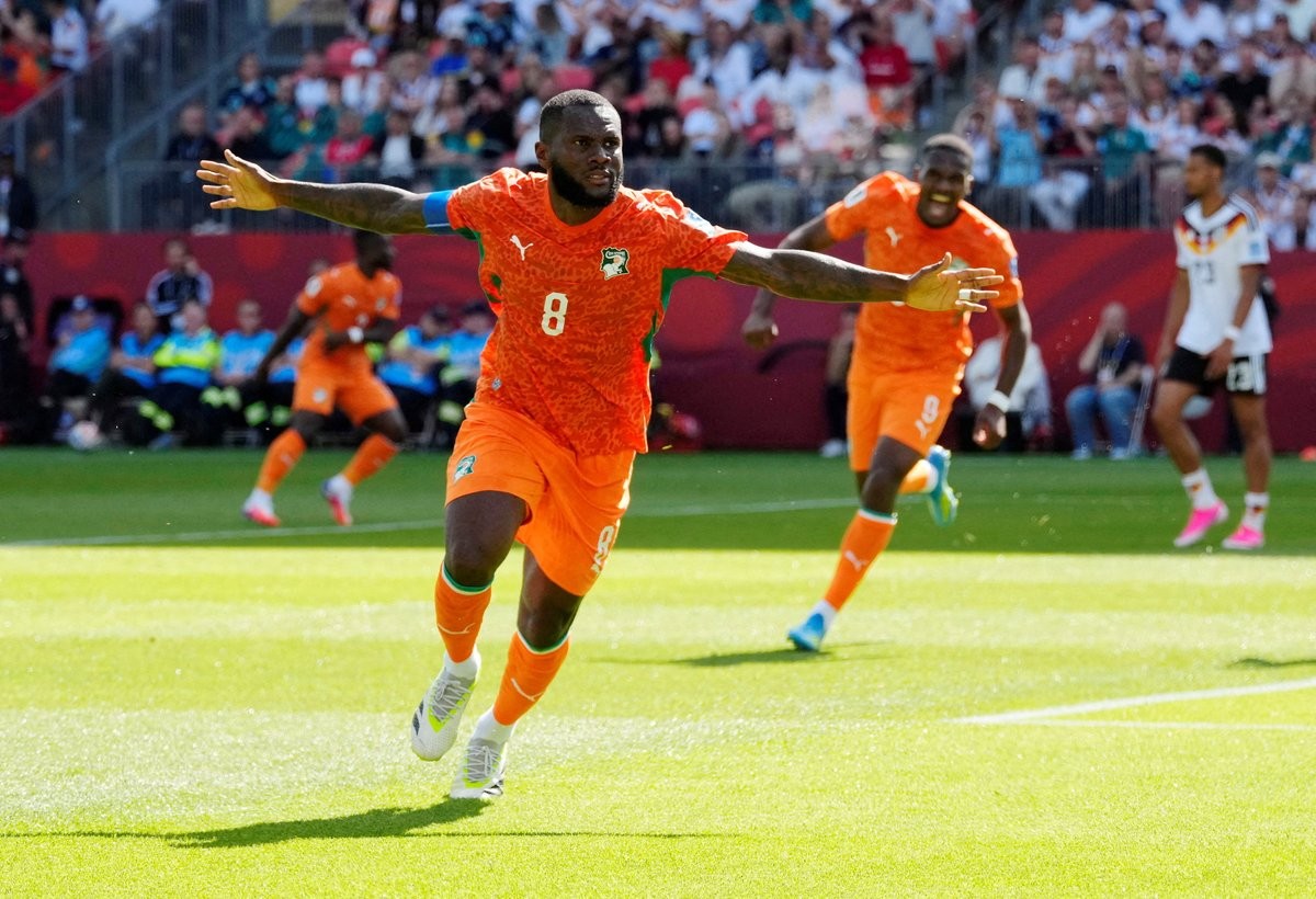 1-0领先德国，科特迪瓦第二次在世界杯半场战罢领先对手