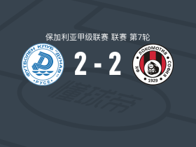 多瑙2-2索菲亚火车头，阿波斯托洛夫先拔头筹，Cauê Caruso扳平比分