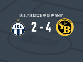伯尔尼年轻人4-2逆转苏黎世，法斯纳赫特帽子戏法，弗吉尼厄斯破门