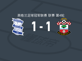 伯明翰1-1南安普顿，凯文-施洛特贝克打破僵局，普里斯克救主