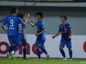 水户4-2鹿岛，渡边新太戴帽