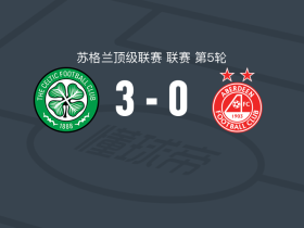 凯尔特人3-0大胜阿伯丁，杨贤俊破门，尼格伦1射1传