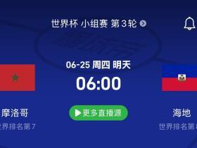 摩洛哥vs海地前瞻：海地已经出局；摩洛哥战意存疑