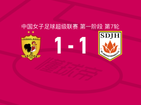 长春大众卓越女足1-1山东体彩女足，张克璨先拔头筹，桑德琳-尼扬库鲁救主