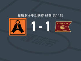 阿萨纳女足1-1维京女足，nora heggheim首开记录，andrine mo救主