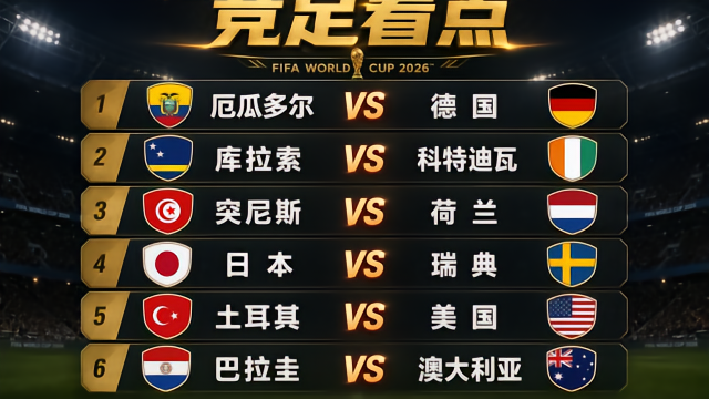 竞足看点：6月25日世界杯小组赛末轮前瞻
