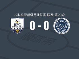 陶格夫匹尔斯0-0里加，难分伯仲