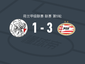 PSV埃因霍温3-1阿贾克斯，巴伊拉克塔雷维奇破门，海特勒伊达建功
