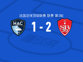 布雷斯特2-1勒阿弗尔，卡莫里-敦比亚包办2球