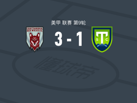 查塔努加红狼3-1格林维勒FC，Tobi Adewole破门，Pedro Hernandez建功