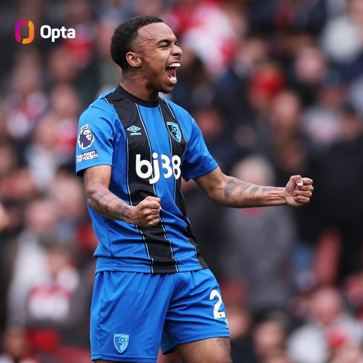 10球，克鲁皮是本世纪首位英超首秀赛季进球上双的U20球员