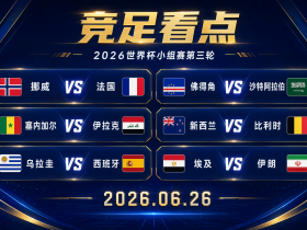 竞足看点：6月26日世界杯小组赛末轮前瞻