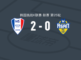 水原三星蓝翼2-0忠南牙山，路易斯-米纳破门，费西锁定胜局