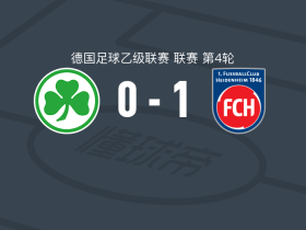海登海姆1-0菲尔特，齐夫齐瓦泽打进全场唯一进球