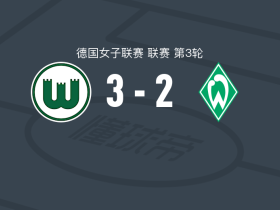 沃尔夫斯堡女足3-2逆转云达不莱梅女足，屈韦尔双响，阿尔贝建功