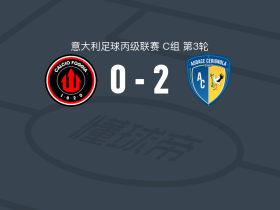 切里尼奥拉2-0福贾，博卡达莫建功，Mario Perlingieri锁定胜局