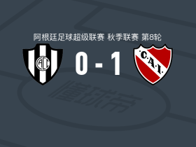 独立竞技1-0科尔多瓦中央SdE，莱昂纳多-戈多伊助球队取胜