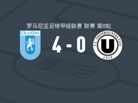 克拉约瓦大学4-0大胜克卢日大学，哈姆拉维梅开二度，埃利索尔建功