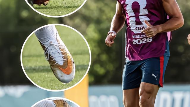 Nike为纪念C罗成为首位连续六届世界杯进球，推出特别版“金蝎”战靴