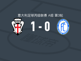 韦尔切利1-0卡拉特塞，布鲁亚诺一锤定音