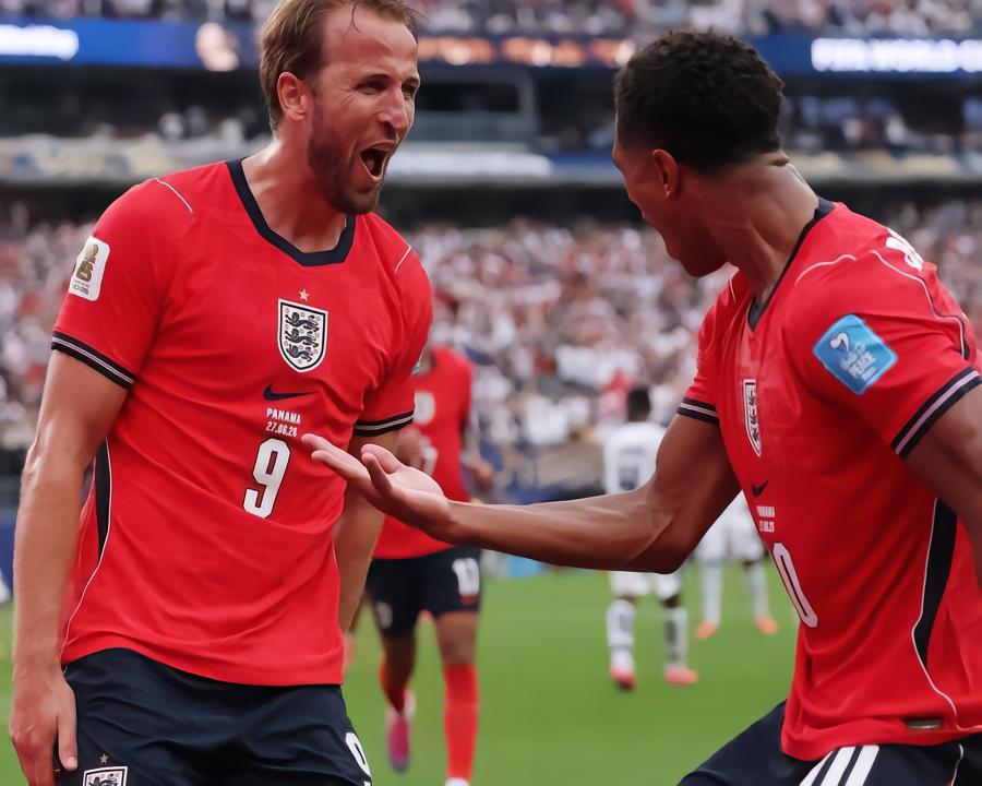 英格兰2-0巴拿马小组第一出线，凯恩破门，贝林厄姆传射