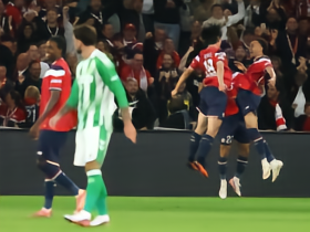 半场战报：里尔2-1皇家贝蒂斯，亚历山德罗-里贝罗、上田绮世破门，巴尔特拉建功