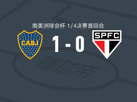 博卡青年1-0圣保罗，梅伦铁尔制胜