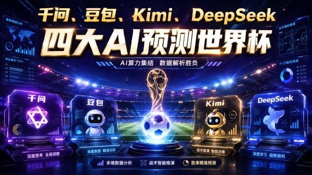 四大AI小组赛预测准确率：Kimi第一，豆包第二，千问垫底