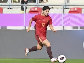 中国U20女足陈睿琳：替补登场送出3次助攻，我感到开心与荣幸