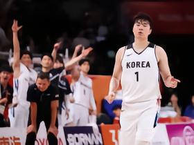 韩国男篮82-66轻取沙特男篮，李贤重23+4+3，李宇硕18+6